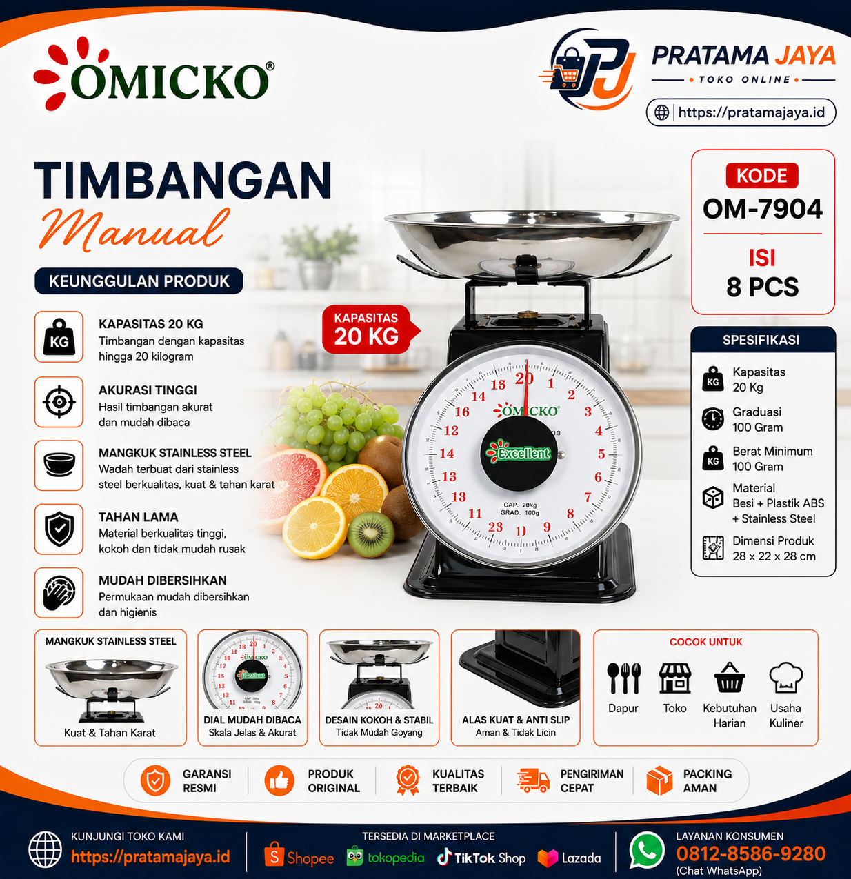 Omicko Timbangan 20 Kg OM-7904