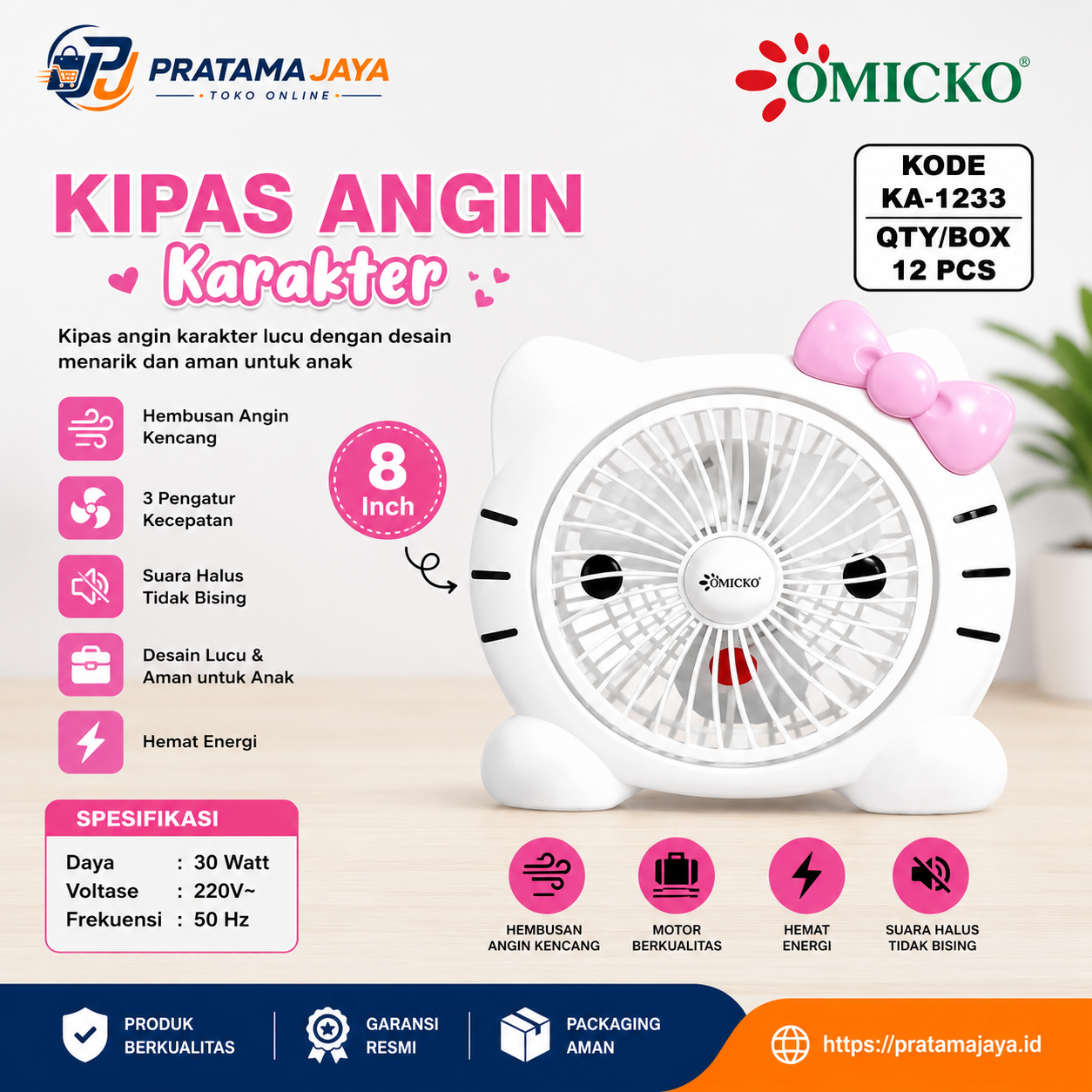 Omicko Fan Karakter HT 8" KA-0811