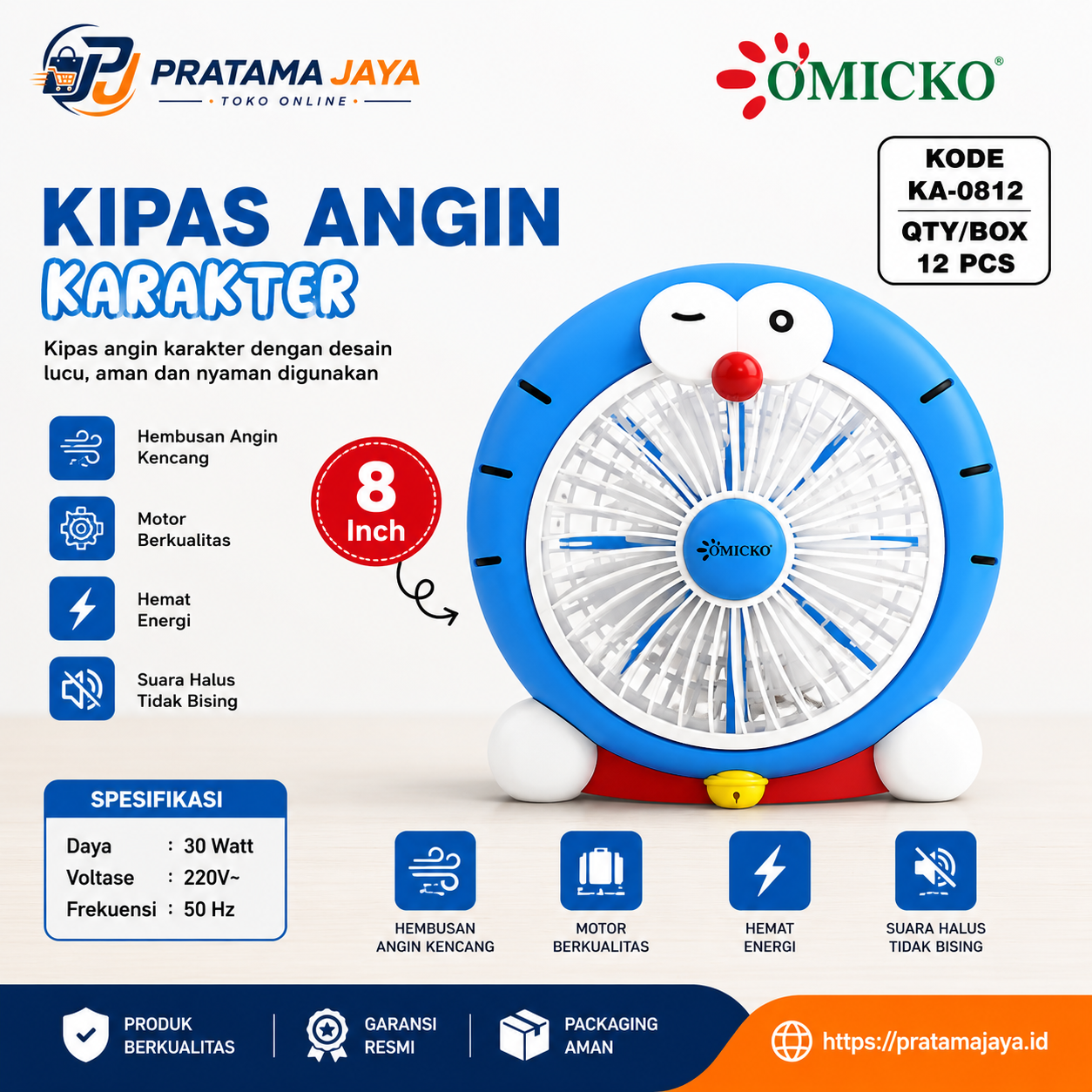 Omicko Fan Karakter DR 8" KA-0812