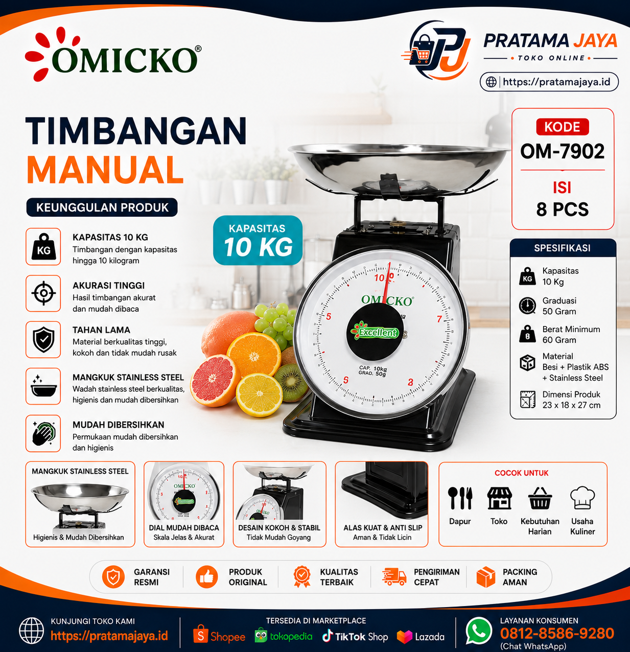 Omicko Timbangan 10 Kg OM-7902