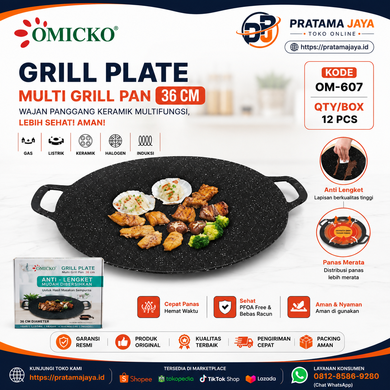 Omicko Grill Plate 36 OM-607