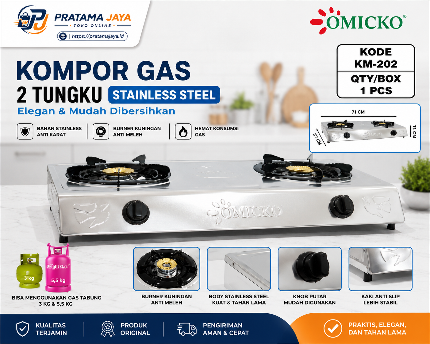 Omicko GS  Stainless KM-202