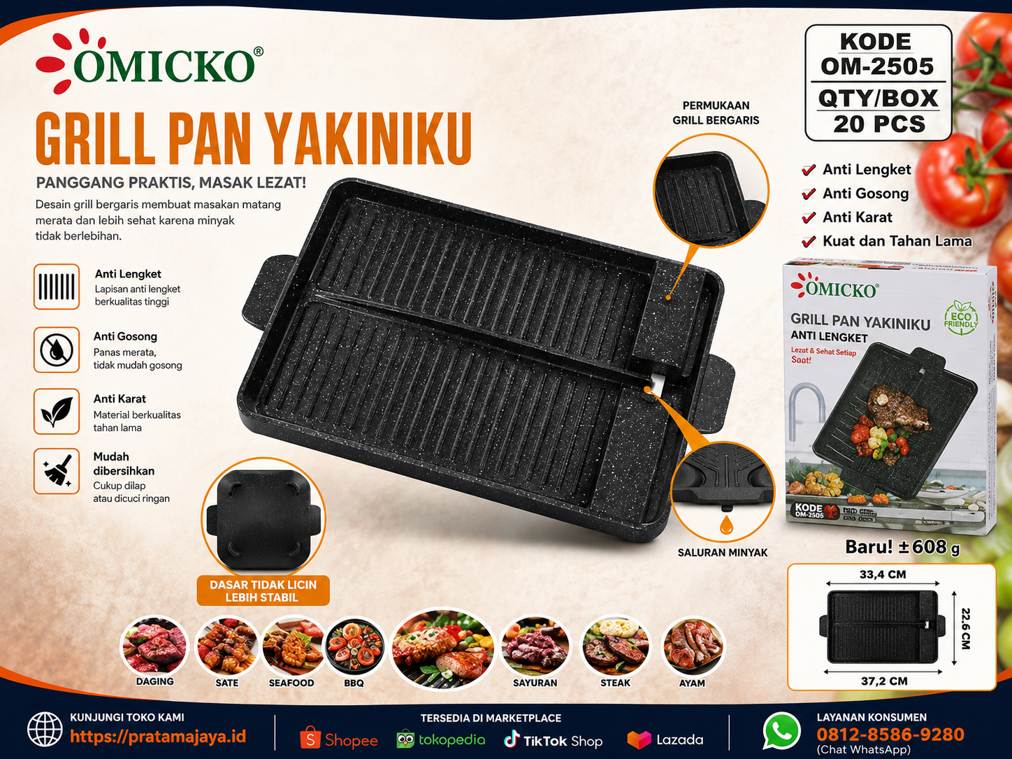 Omicko Grill Pan Yakiniku OM-2505